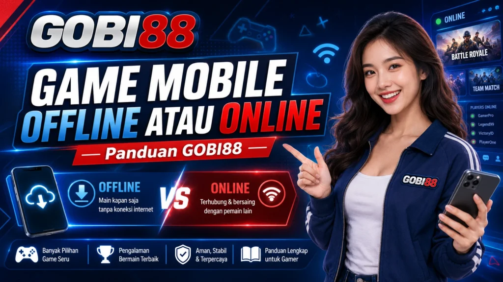 GOBI88 Game Mobile untuk membandingkan mode offline dan online berdasarkan koneksi, kuota data, performa perangkat, fitur sosial, dan kebiasaan bermain