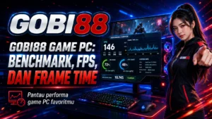 GOBI88 Game PC untuk membaca benchmark FPS, 1% low, frame time, resolusi, dan preset grafis secara tepat