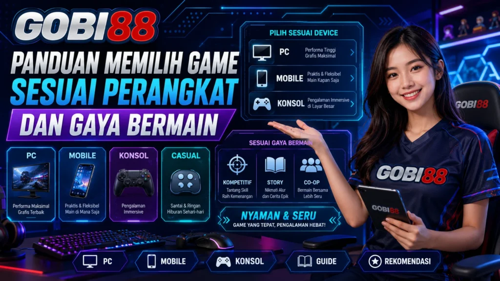 Panduan memilih game sesuai perangkat dan gaya bermain