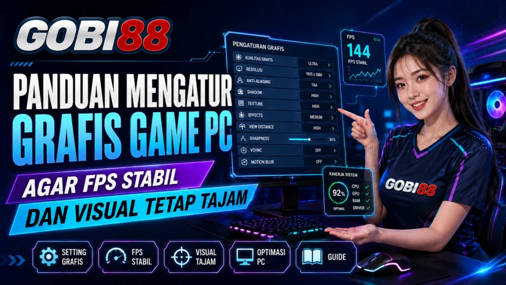 Panduan mengatur grafis game PC agar FPS stabil dan visual tetap tajam