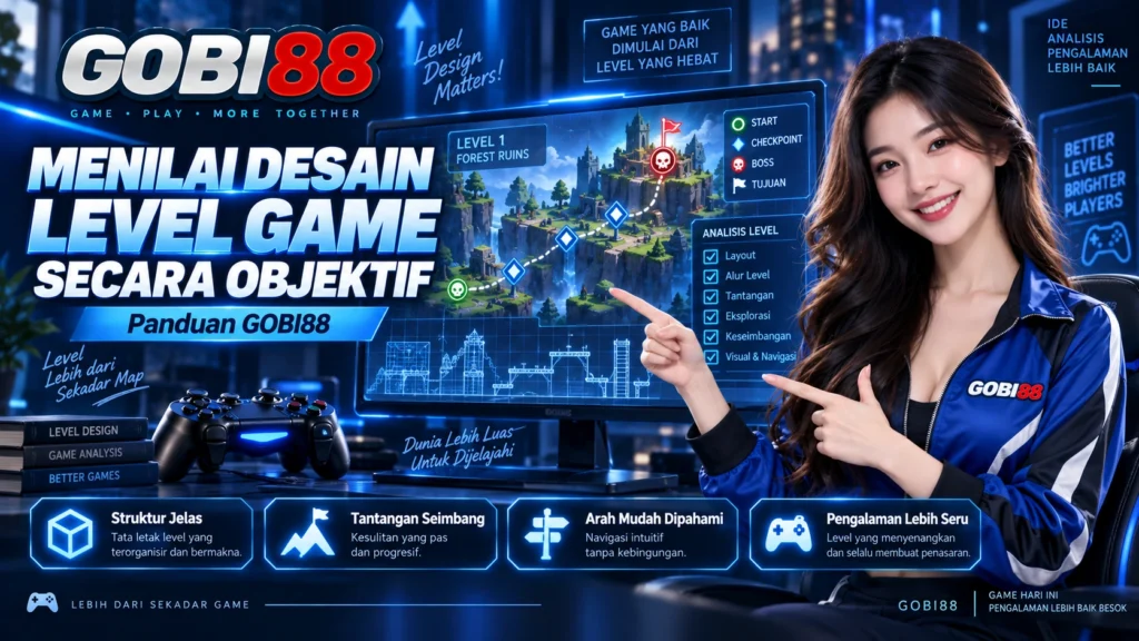 Menilai desain level game secara objektif bersama GOBI88 melalui navigasi, landmark, alur eksplorasi, pacing ruang, dan backtracking